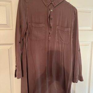 SO Relaxed Tan Shirt Dress